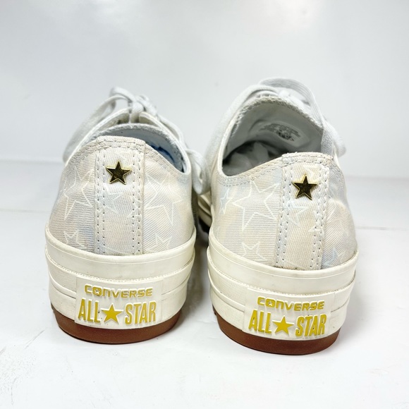 Converse CTAS Lift Ripple Ox Womens Sneaker Pure Platinum Egret Gum Size 9. - Picture 8 of 12